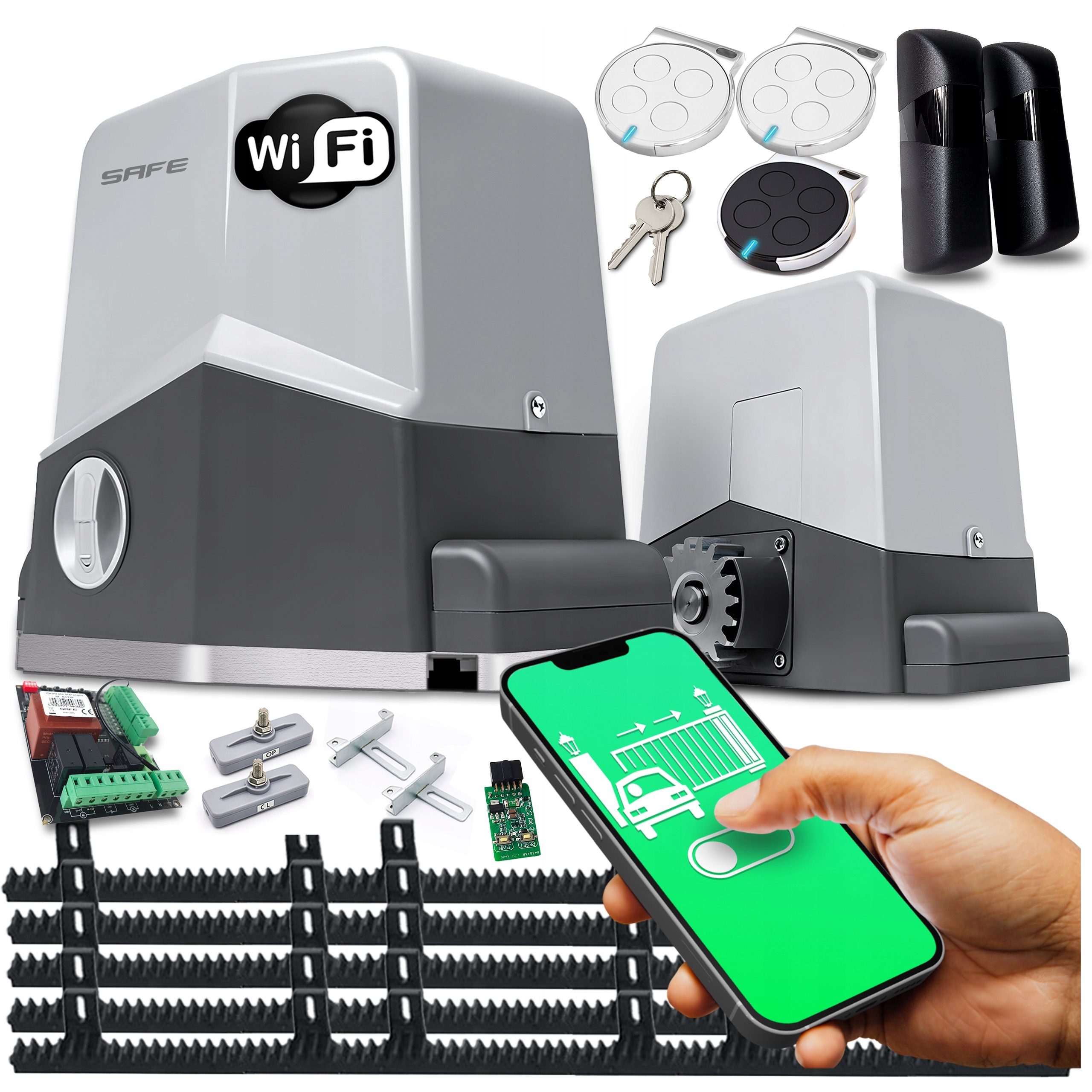 Set Pohon Pro Posuvnou Bránu Pohon dálkové ovládání 600 kg Wifi automatová lišta