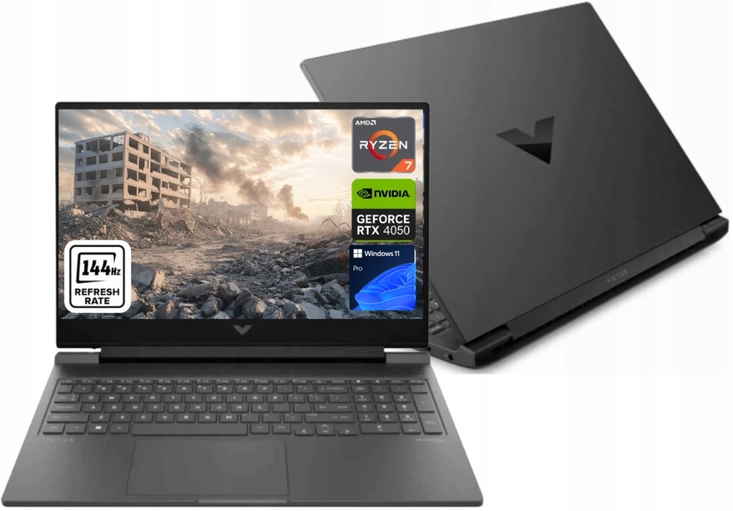 Hp Victus 15 Gaming Ryzen 7 4.7GHz 16GB 1TB 15.6" 144Hz RTX4050 W11P RJ-45