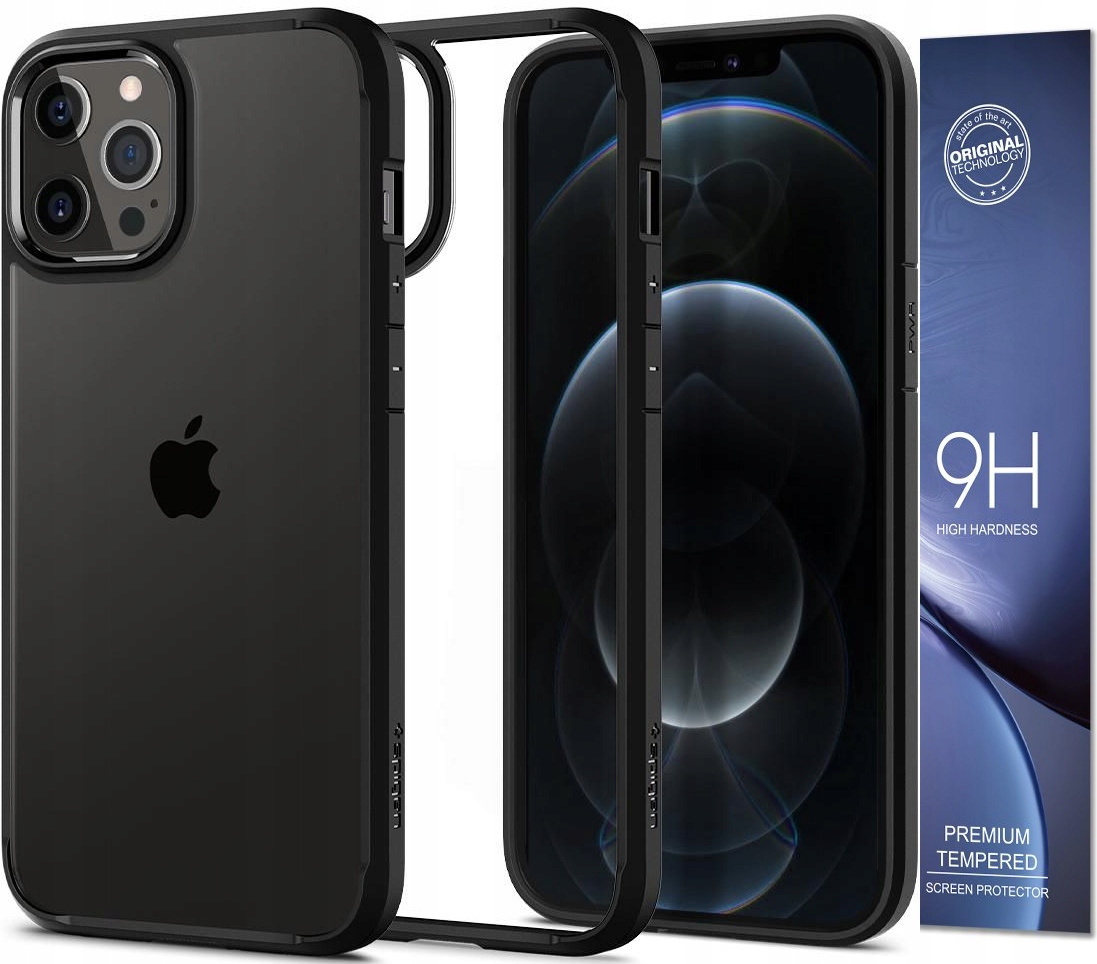 

Spigen Ultra Hybrid Etui do iPhone 12 /Pro + Szkło