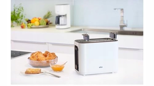BRAUN HT 3010 WH TOSTER PODWÓJNY Z WYJMOWANĄ TACKĄ I 7 STOPNIAMI OPIEKANIA — miniatura 4