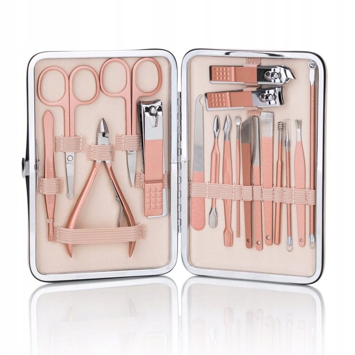 

Zestaw Manicure Pedicure Do Paznokci 18el Etui
