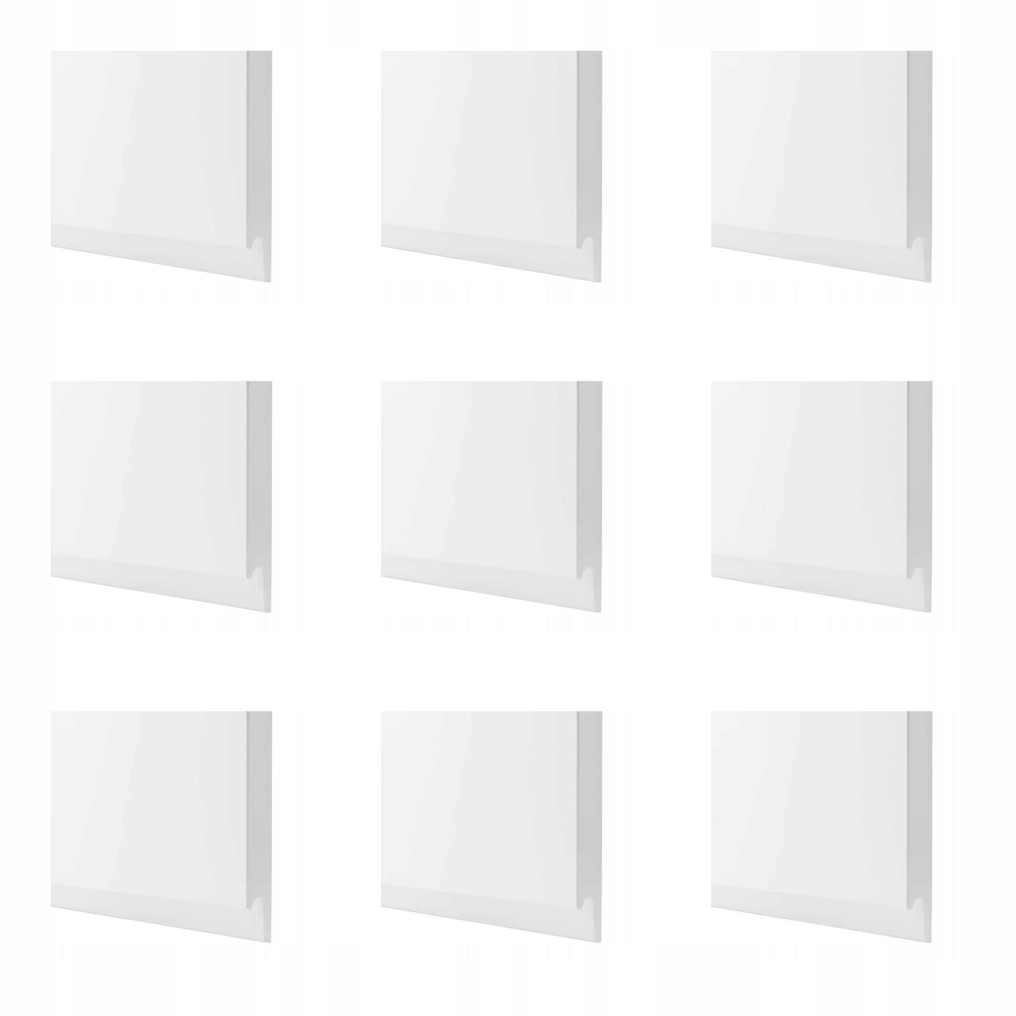 9 ks Přední část zásuvky Voxtorp matná bílá 60x20 cm do kuchyně