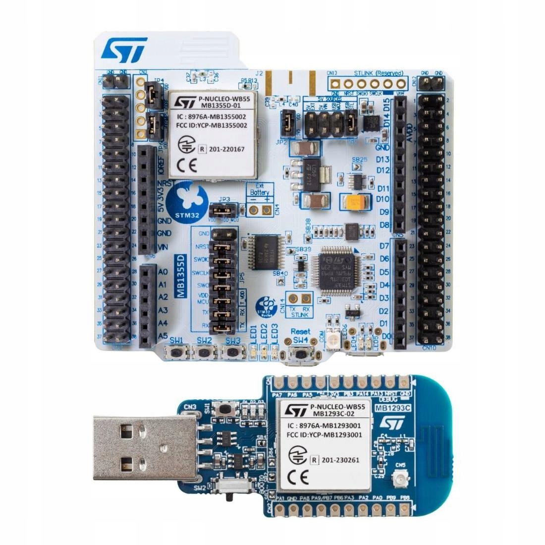 STM32 P-NUCLEO-WB55 Nucleo-64 s STM32STM32WB55RG Arm Cortex-M4/M0+ Ble D