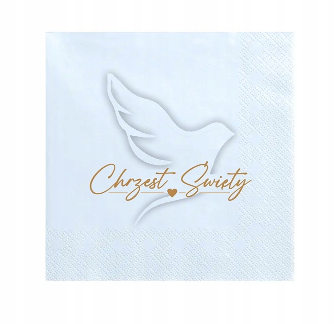 serwetki CHRZEST gołąb STAND serce błękitne