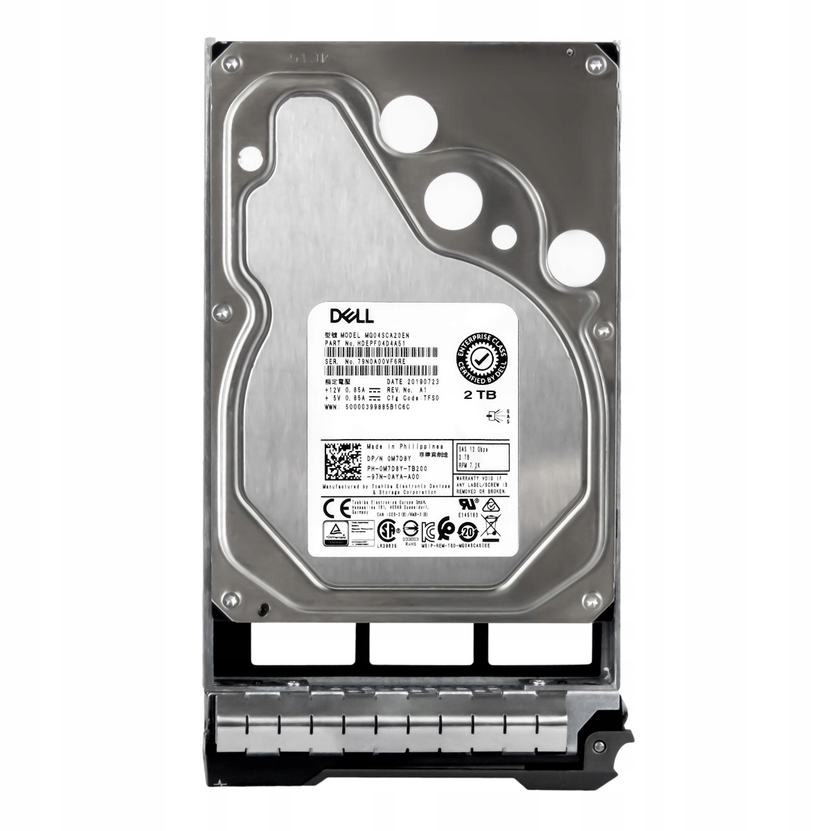 Dell 0M7D8Y 2TB 7.2K 128MB SAS-3 3.5'' MG04SCA20EN