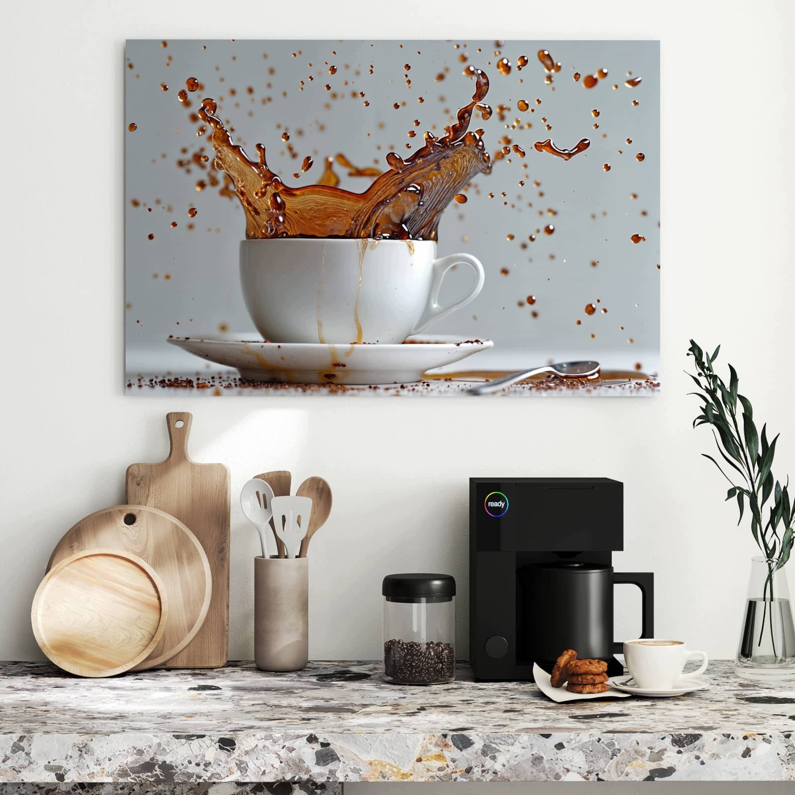 Magnetická tabule Exploze kávy 90 × 60 cm