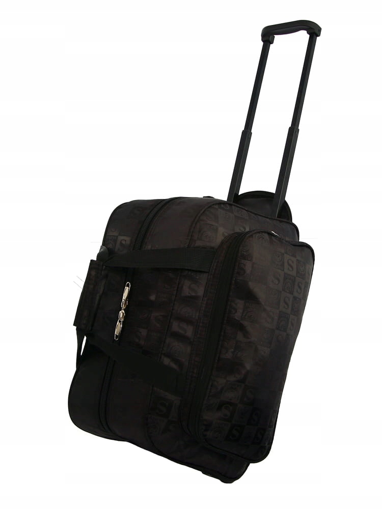 Torba podróżna na kołach 48 cm $ Letters czarna