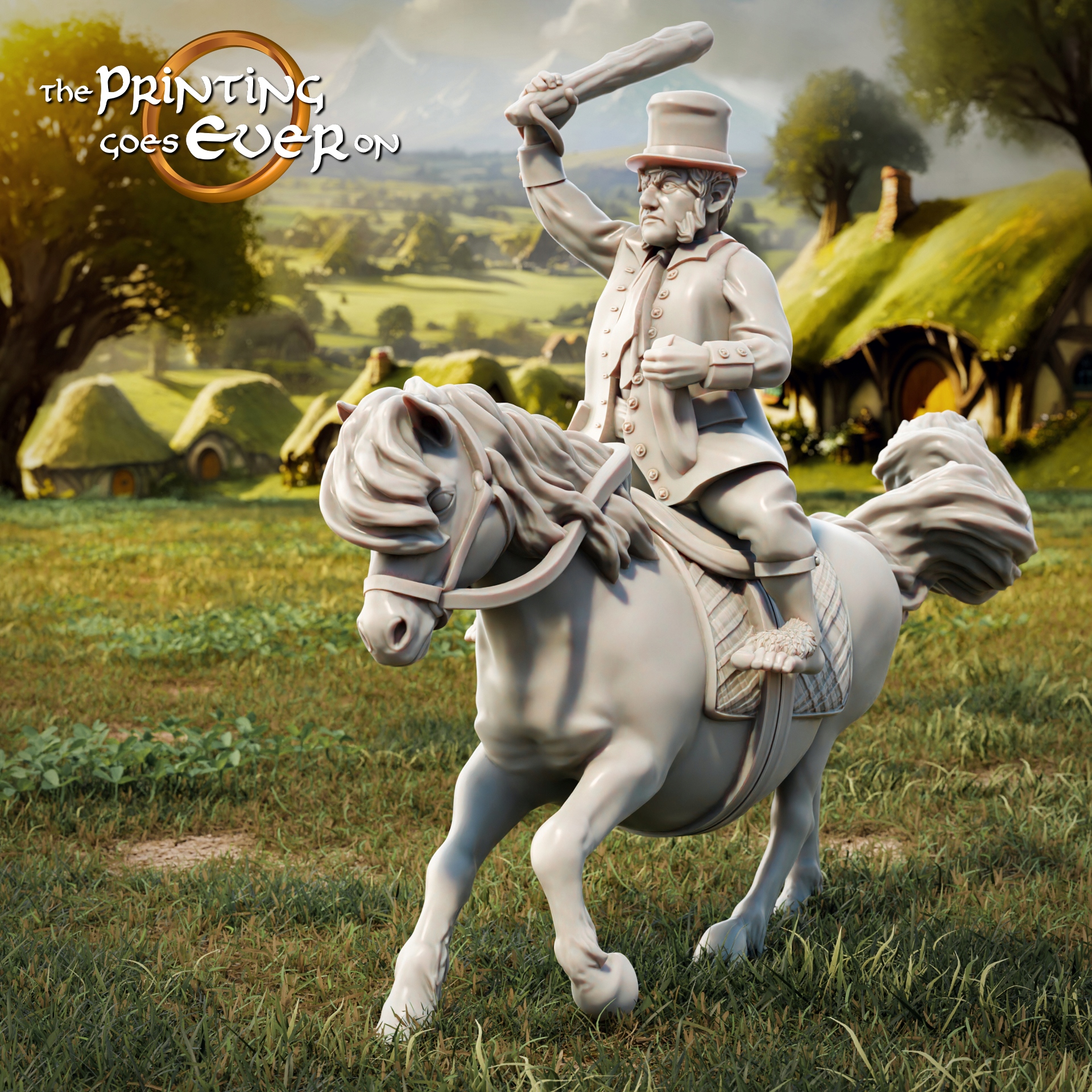 Halfling Sheriff Mounted The Printing Goes Ever On