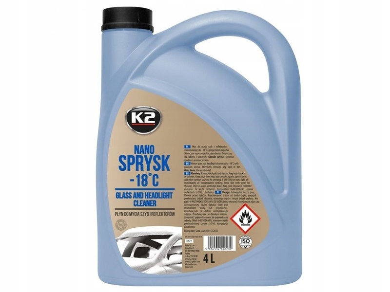K2 Nano Sprysk Zimowy płyn do spryskiwaczy 4l