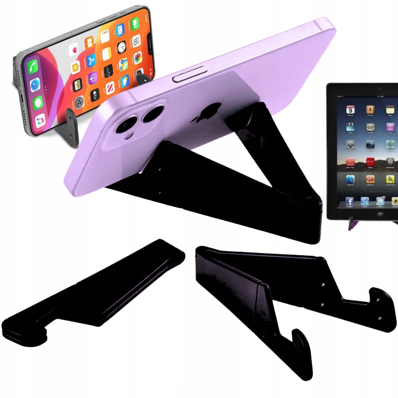 PODSTAWKA UCHWYT STOJAK POD TELEFON TABLET GPS PODPÓRKA TRZYMACZ BLACK V2