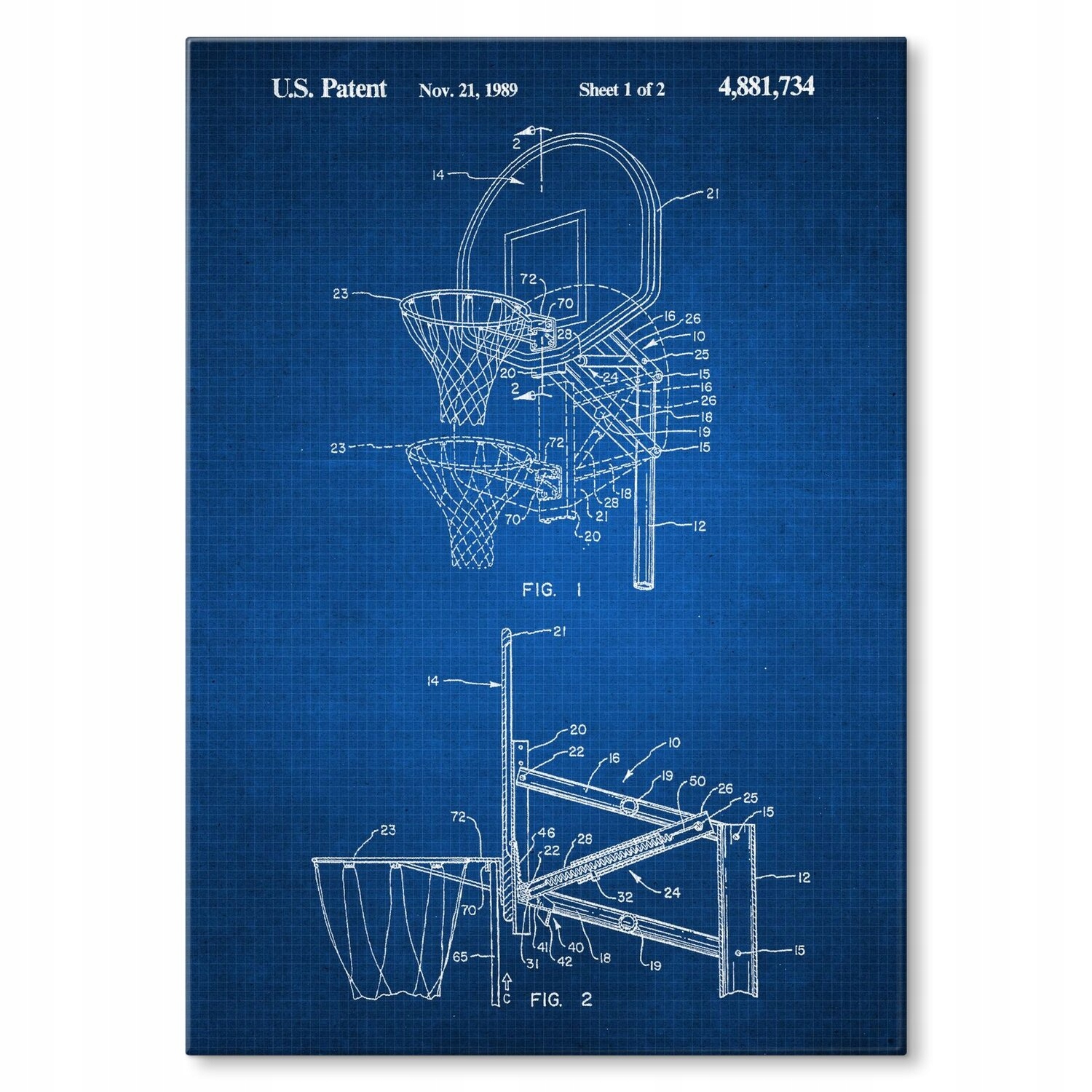 Kovový plakát Basketball sport Tech Szyld Plech 42 x 59,4 cm Dárek