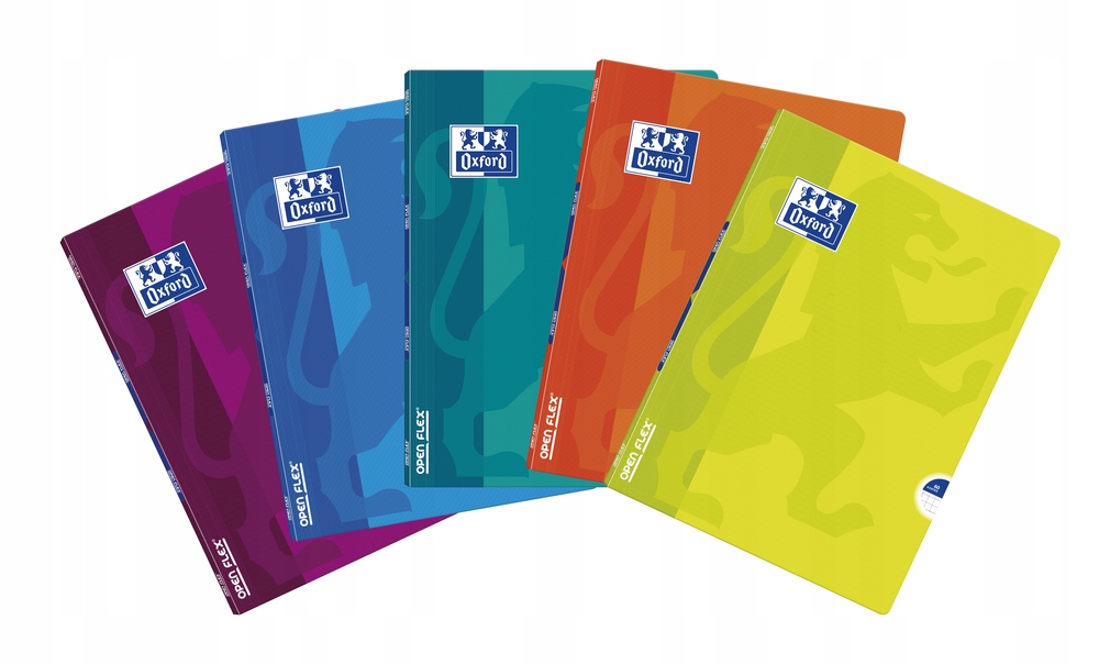 ZESTAW ZESZYTÓW OXFORD OPENFLEX A5/60K KRATKA 5szt