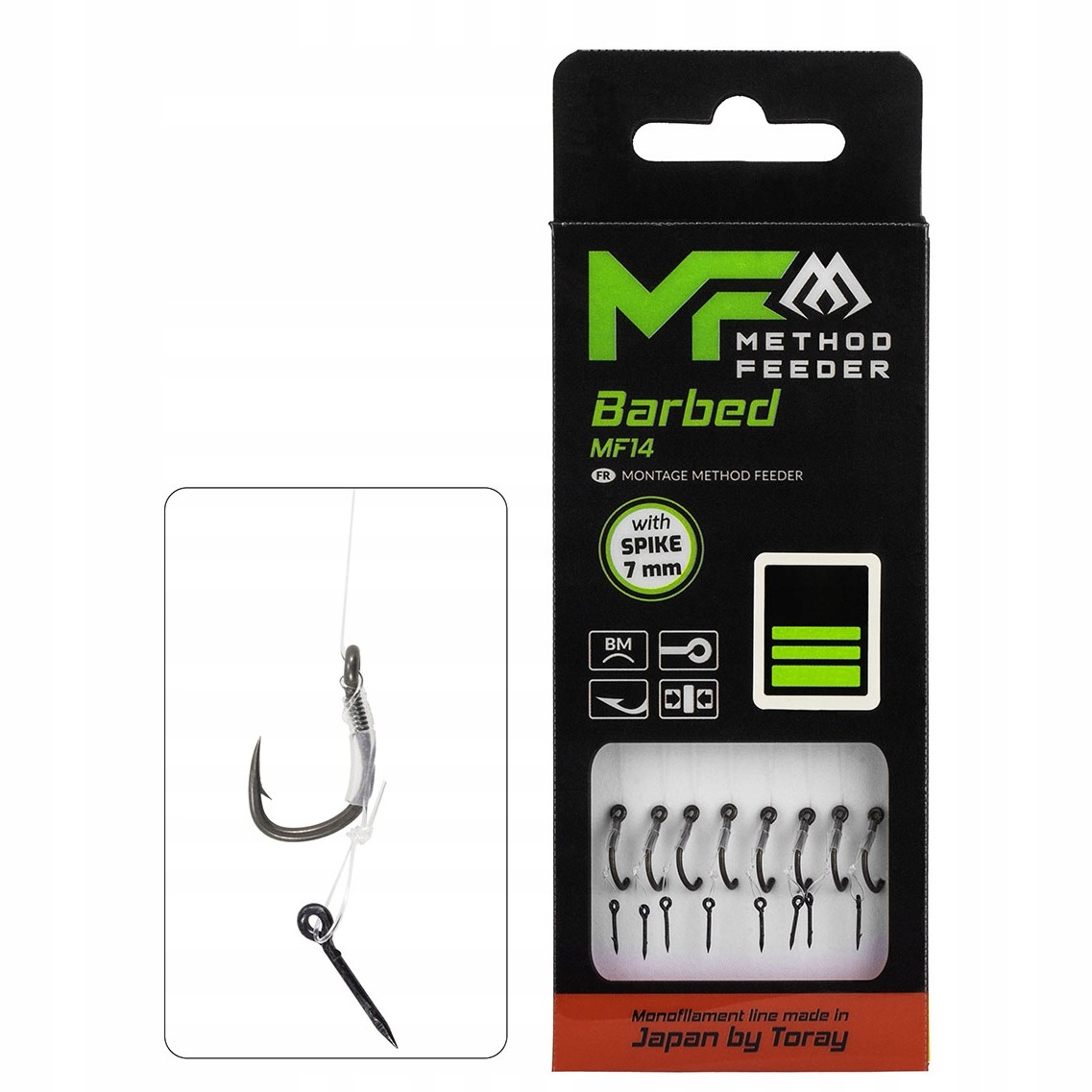Mikado Haczyki do Method Spike 10cm Size 14 Monofilament
