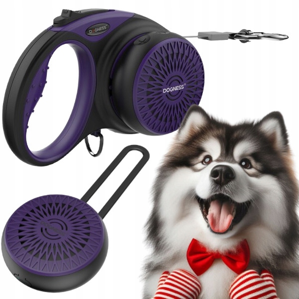 Levně Vodítko Pro Psa automatické Páskové navíjecí Reproduktor 5 m do 36 kg Dogness L