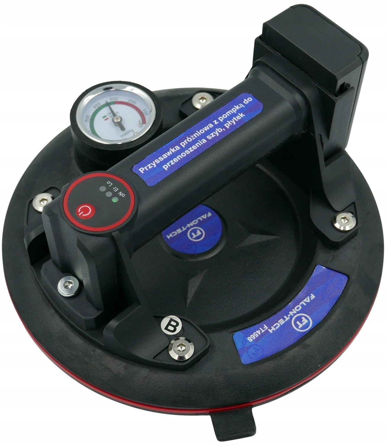 Przyssawka Próżniowa Akumulatorowa Do Szkła Płytek Gresu 120KG Z Manometrem