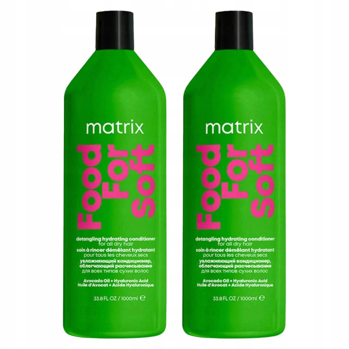Matrix Food For Soft kondicionér pro suché vlasy, hydratace, sada 2 x 1000 ml