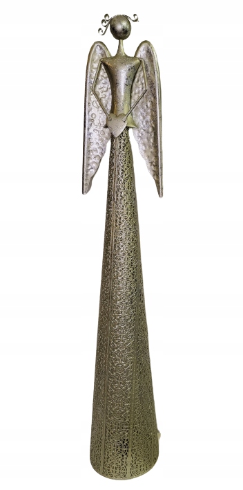 

Anioł Z Sercem Metalowy Złoty Świecznik Ażur 116CM