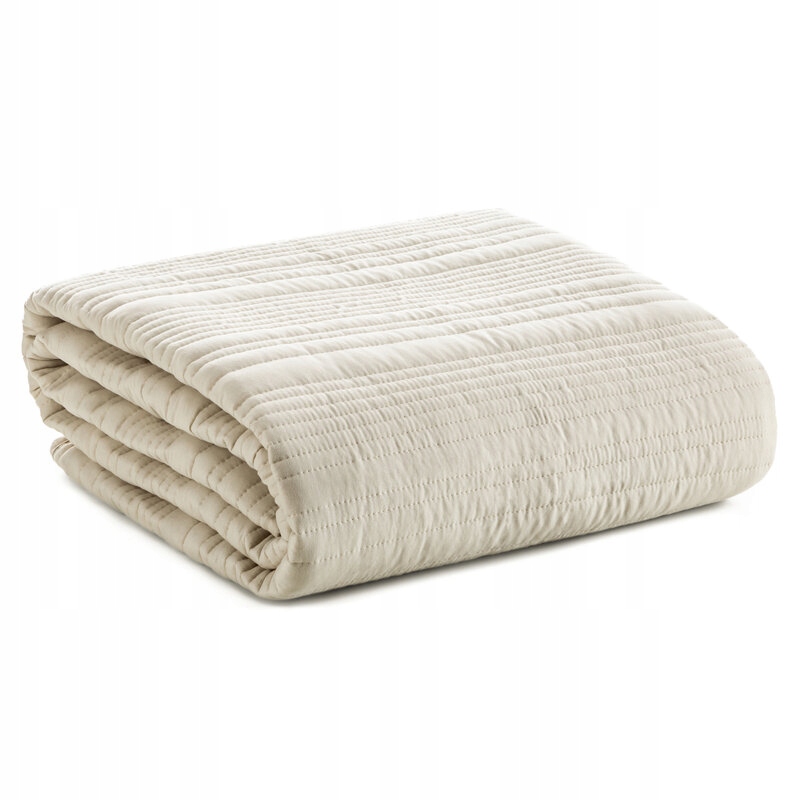 Přehoz 170x210 Tara béžový prošívaný s prošíváním