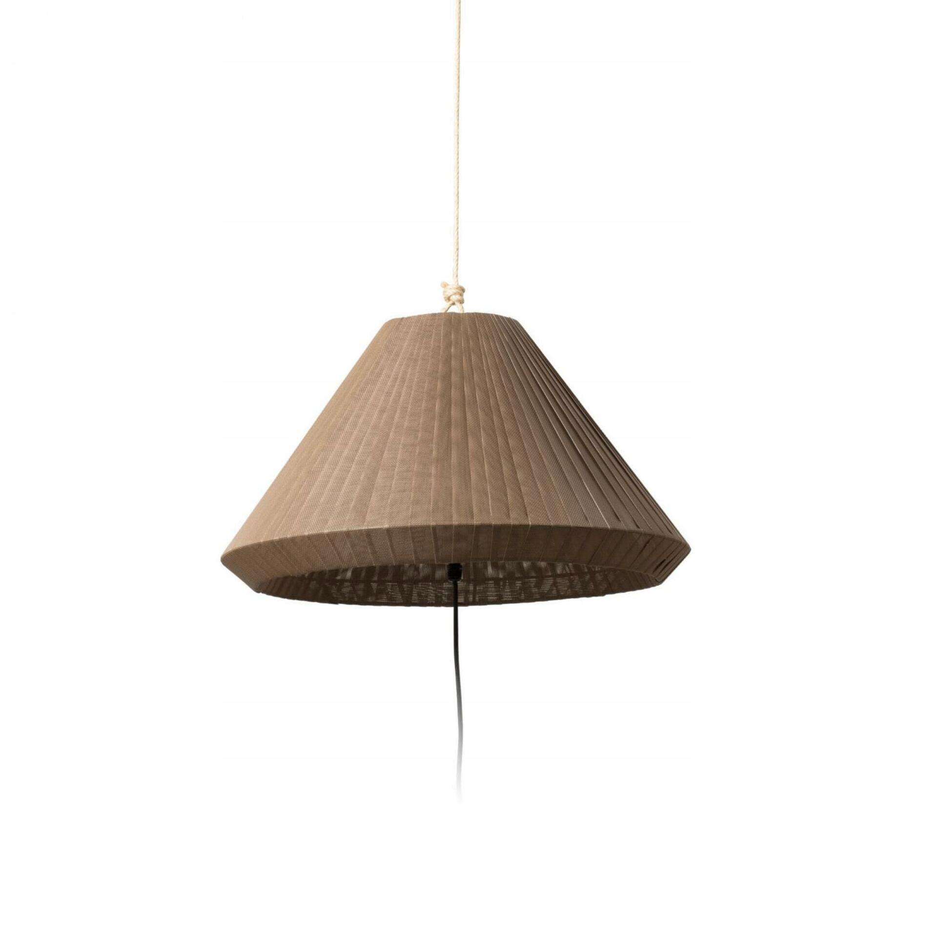 Faro Saigon šedá/hnedá prenosné a závesné svietidlo, IP65, textil, 67 cm