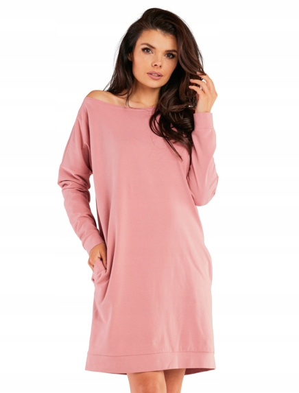 Jednoduchá bavlněná šaty tepláková sukně L/XL