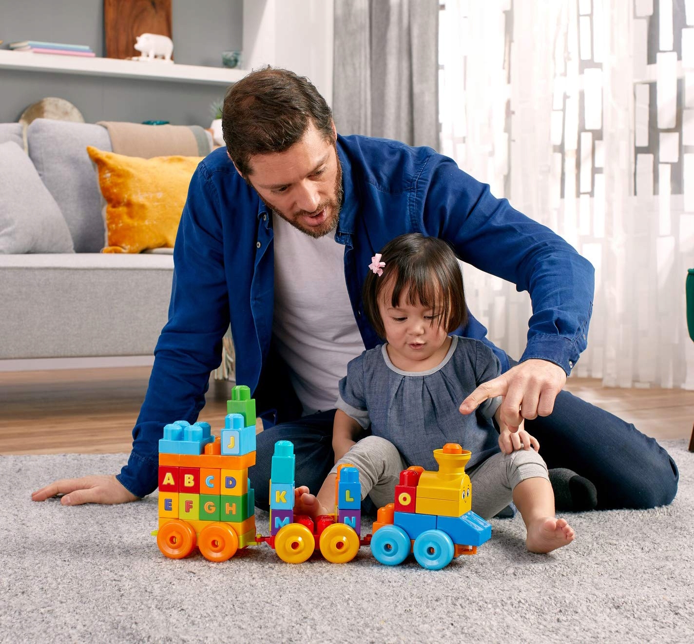 MEGA BLOKS KLOCKI POCIĄG ABC Z DŹWIĘKIEM FWK22 Marka Mega Bloks