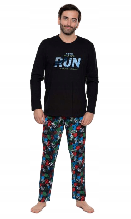 Wadima piżama męska długa bawełna 204173 r.XL