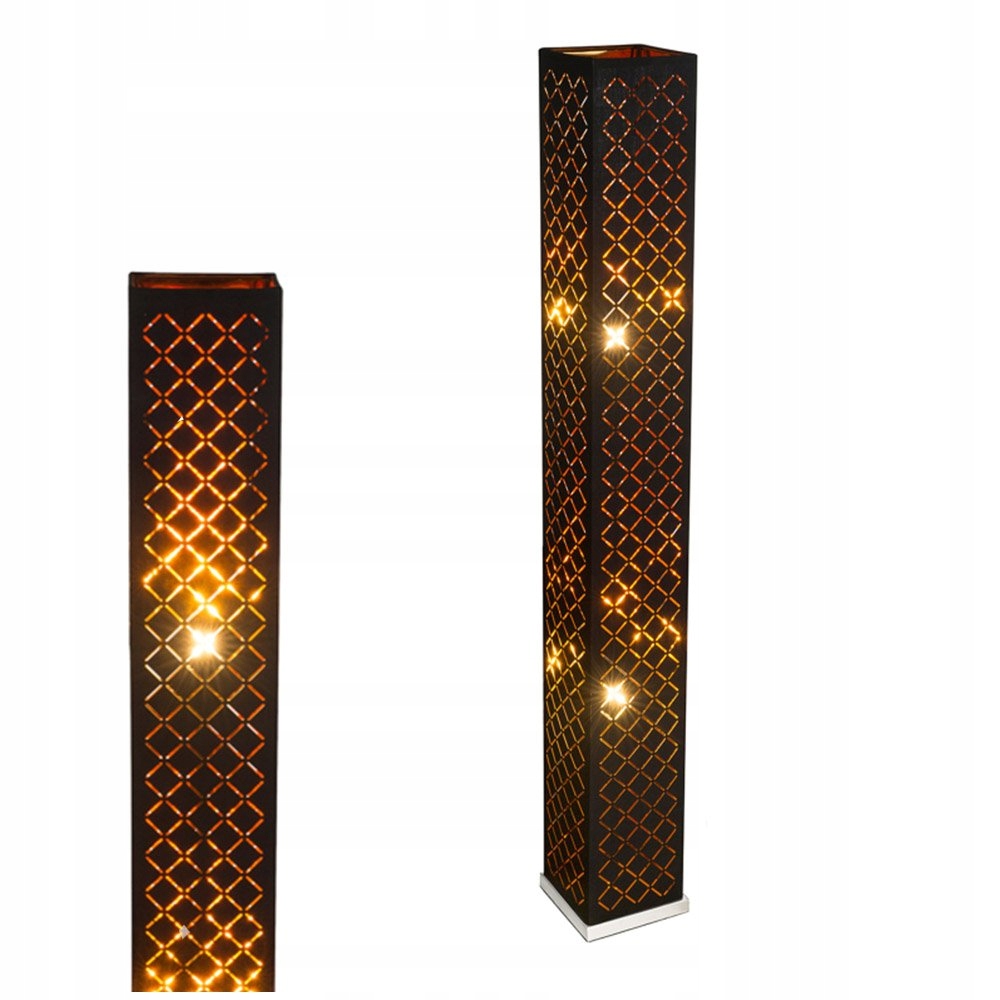 Podlahová lampa Clarke moderná čierno-saténová 2xE27 Globo