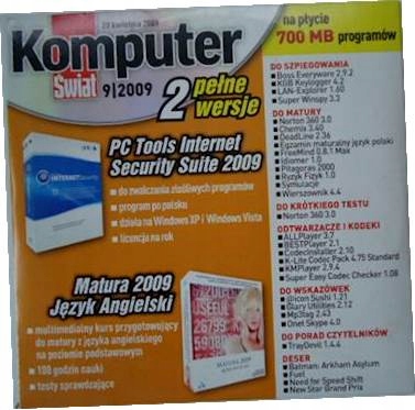 Komputer swiat 9/2009 PC Tools Internet Security S