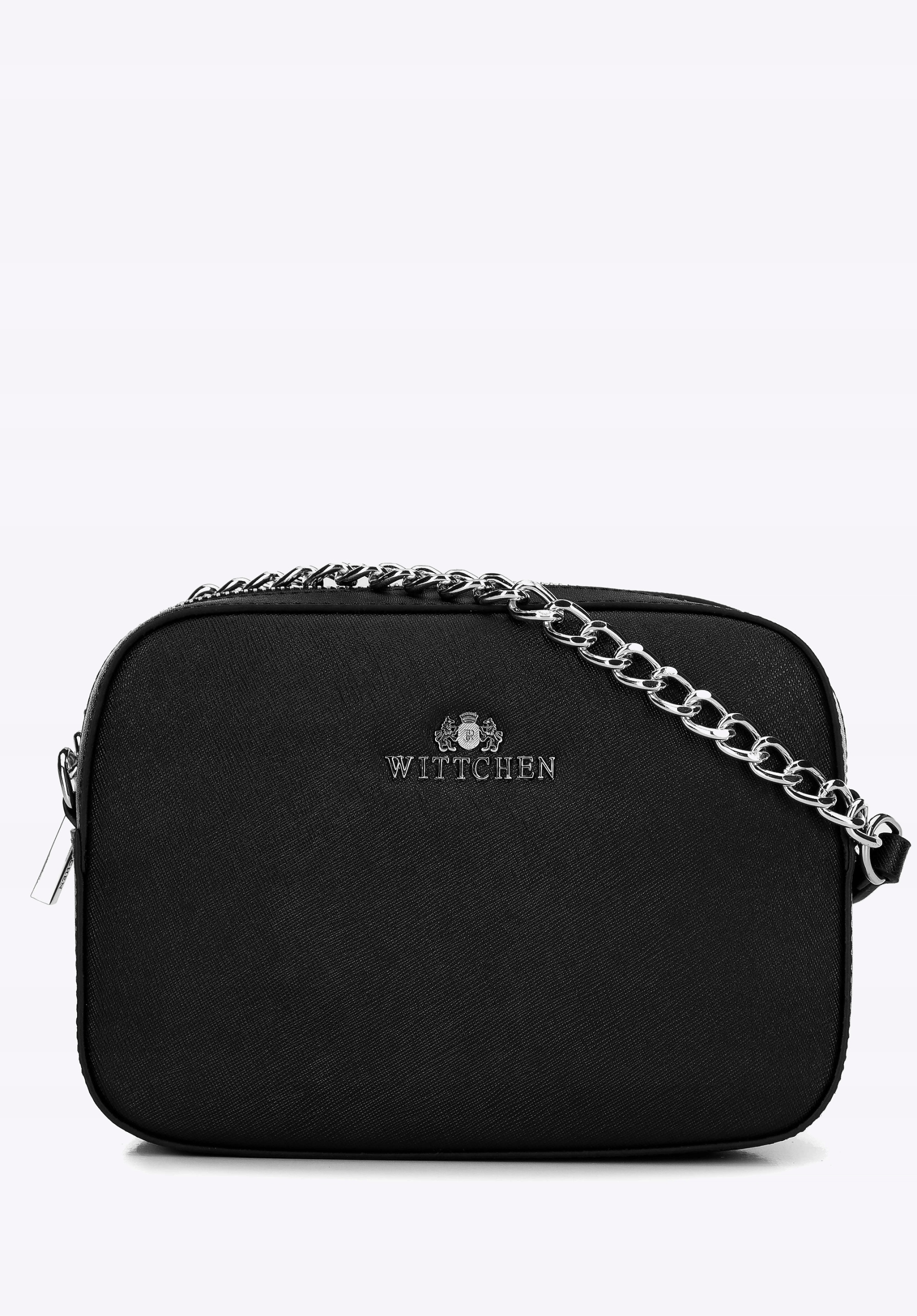 Elegantní kabelka přes rameno Wittchen Elegance 29-4E-019-1S, černá saffiano kůže
