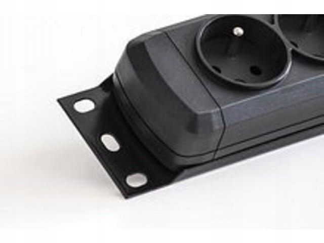 Listwa przeciwprzepięciowa M12/16A Rack 19'' 1.5m czarna 12 gniazd