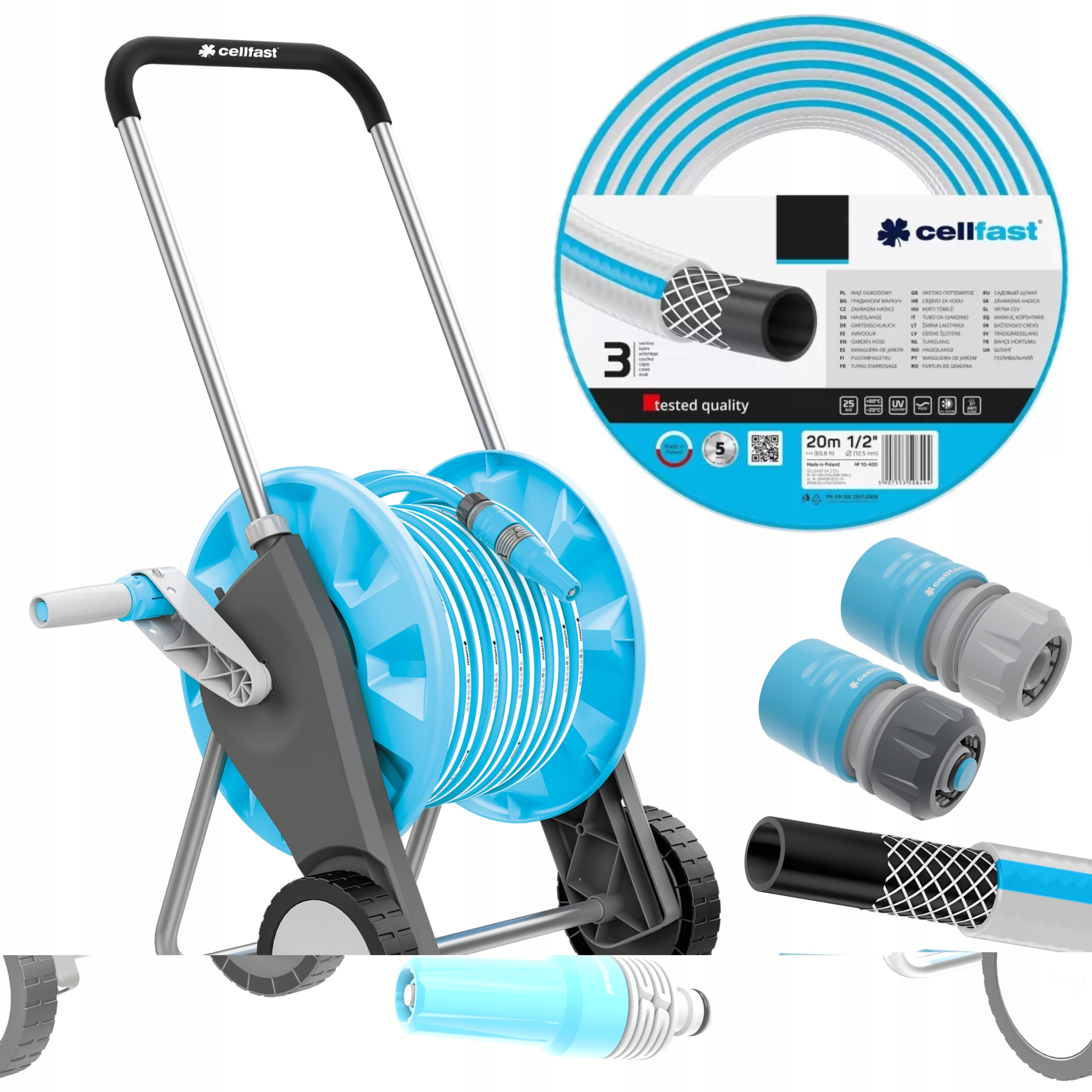 

Cellfast Zestaw Compact Wąż Ogrodowy Wózek 55-310