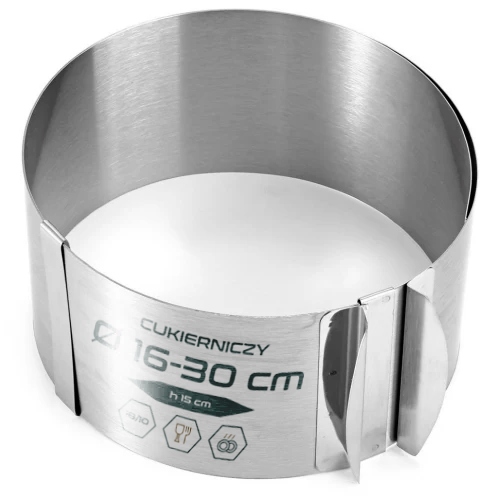 Levně Nastavitelná forma D 16-30 cm H15 cm, ocel 18/10