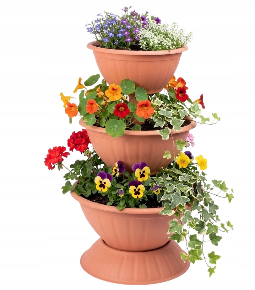 Kwietnik Stojący Doniczka Kaskada Misa 3-PIĘTROWA