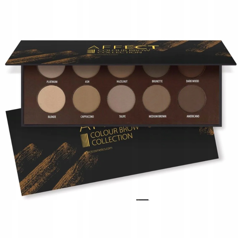 Affect Paleta 10 sametových matných stínů na obočí Colour Brow Collection