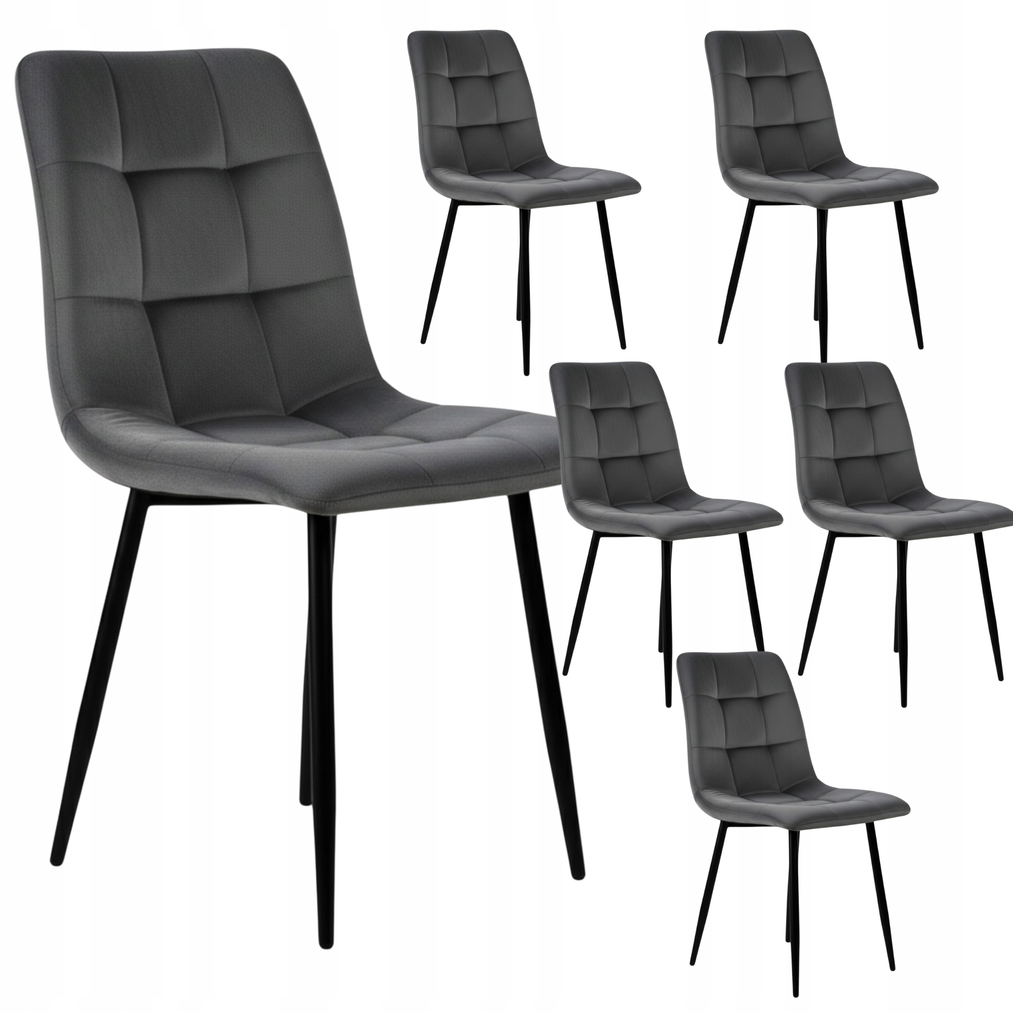 Kuchyňské židle Sada 6 ks Oeko Čalouněná židle do jídelny v obývacím pokoji