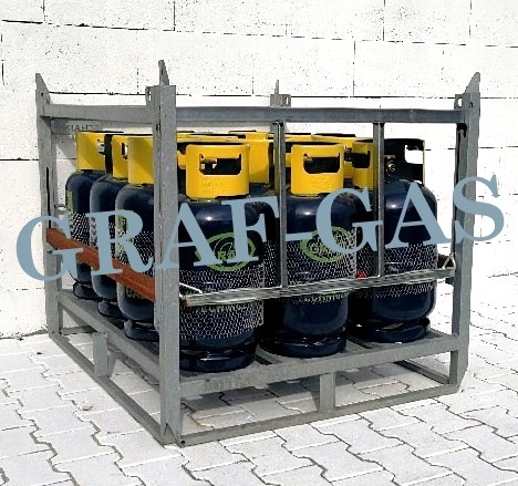 * KONTENER PALETA KOSZ STOJAK 12 X BUTLE GAZOWE 11 Marka bez marki