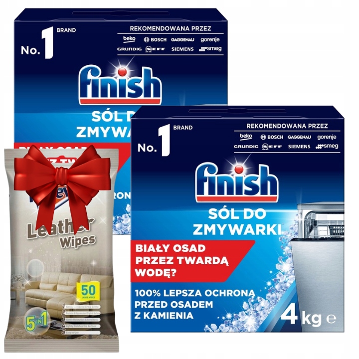 Finish Sól Ochronna do Zmywarki 4 kg x2 + Gratis