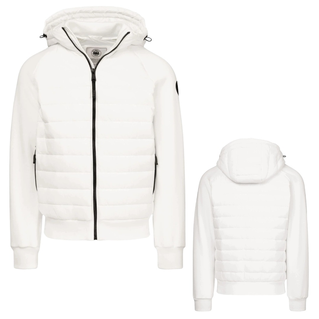 Pitbull West Coast Hybridní Bunda S Kapucí Palomar Padded Off White XL