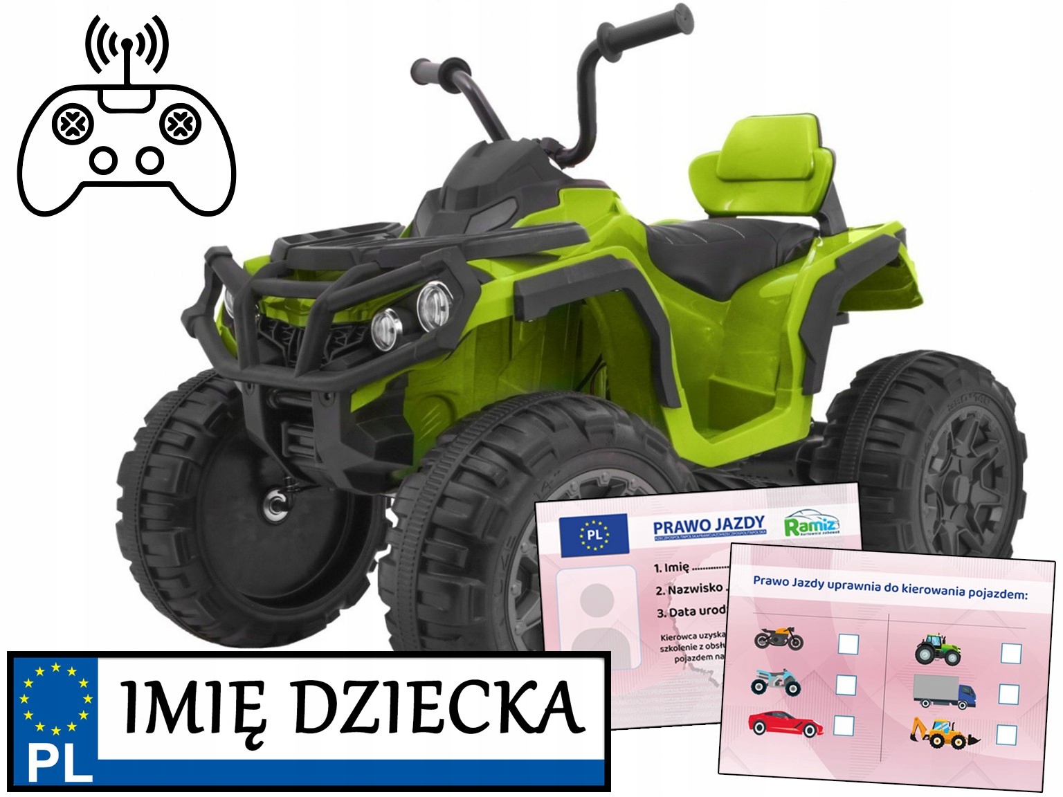 Quad Na Akumulator dla dzieci Atv pilot miękkie koła siedzenie