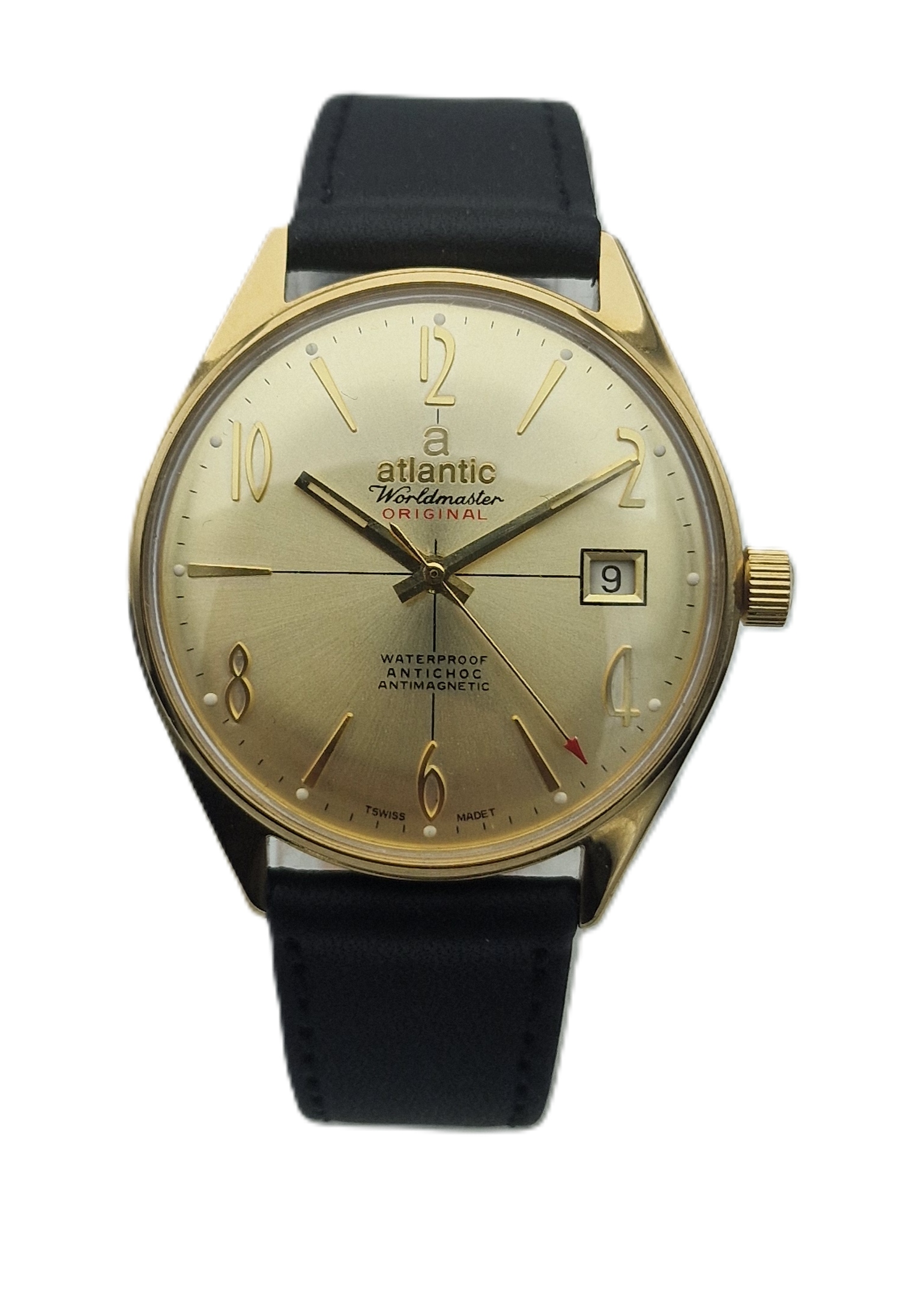 ПОЗОЛОЧЕННЫЕ МУЖСКИЕ ЧАСЫ ATLANTIC WORLDMASTER ORIGINAL 70-Х - IDEAL