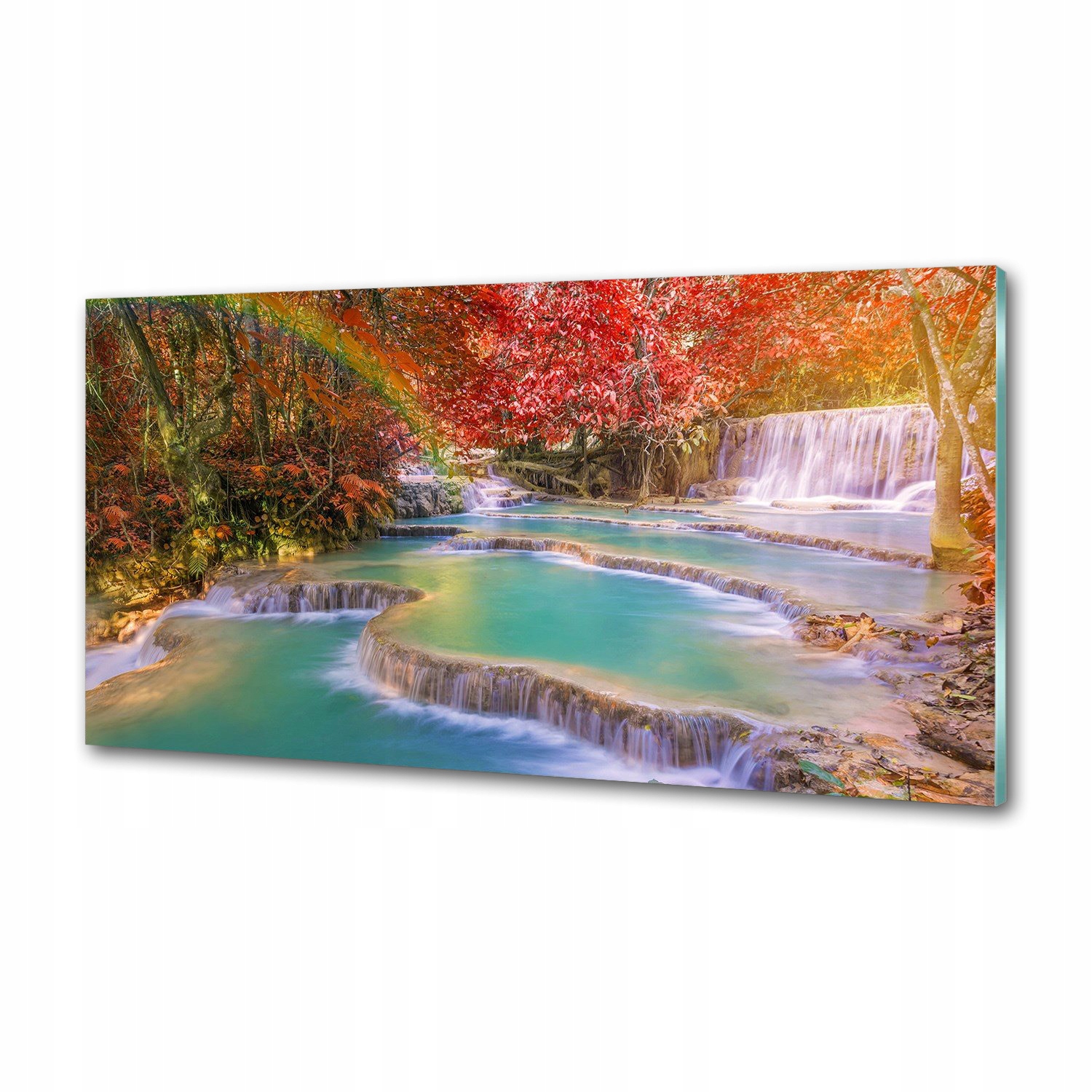 Sklenený panel do kuchyne Kaskáda 100 x 50 cm Lepidlo