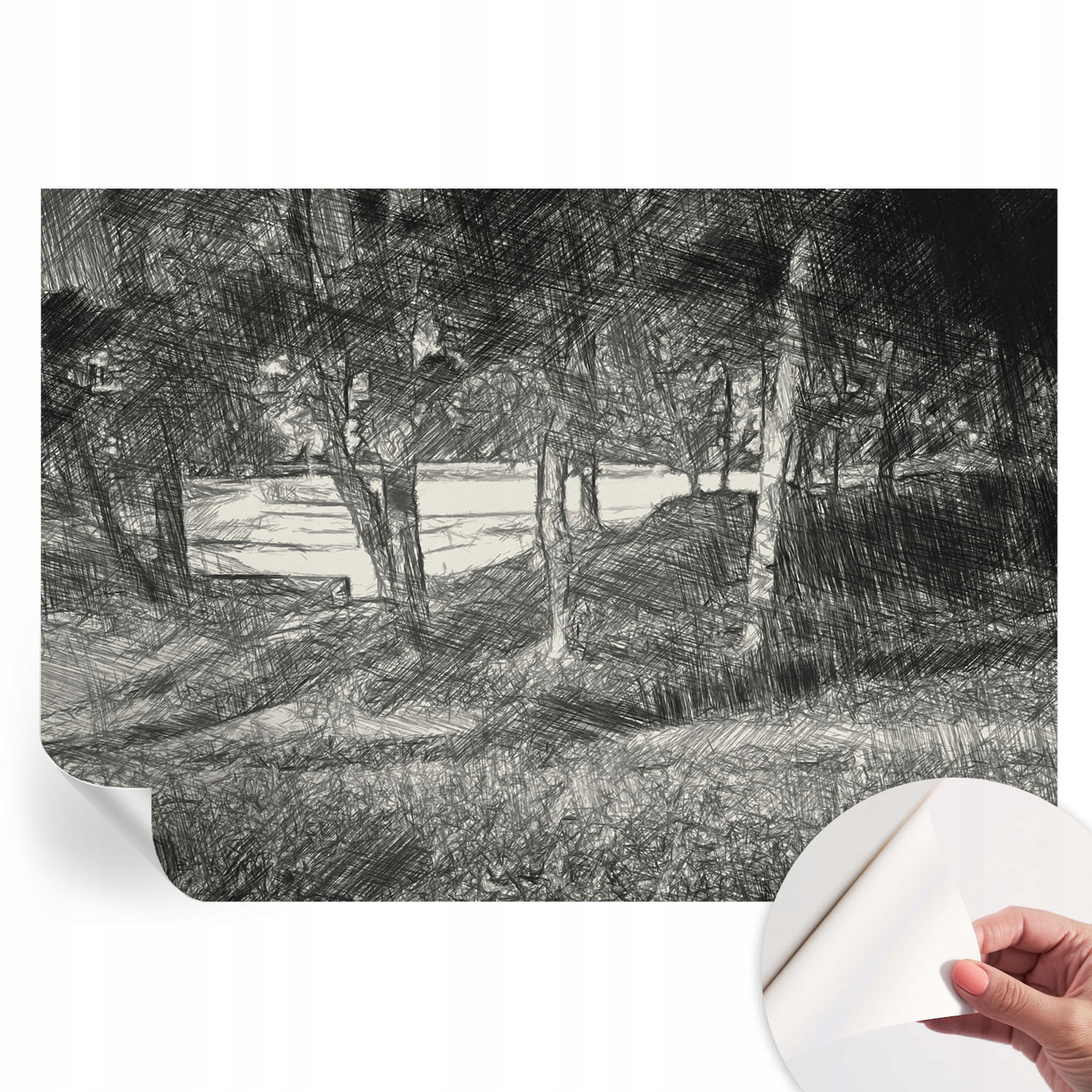 Omyvatelná Samolepicí fototapeta do jídelny Klidná krajina 208 x 146 cm