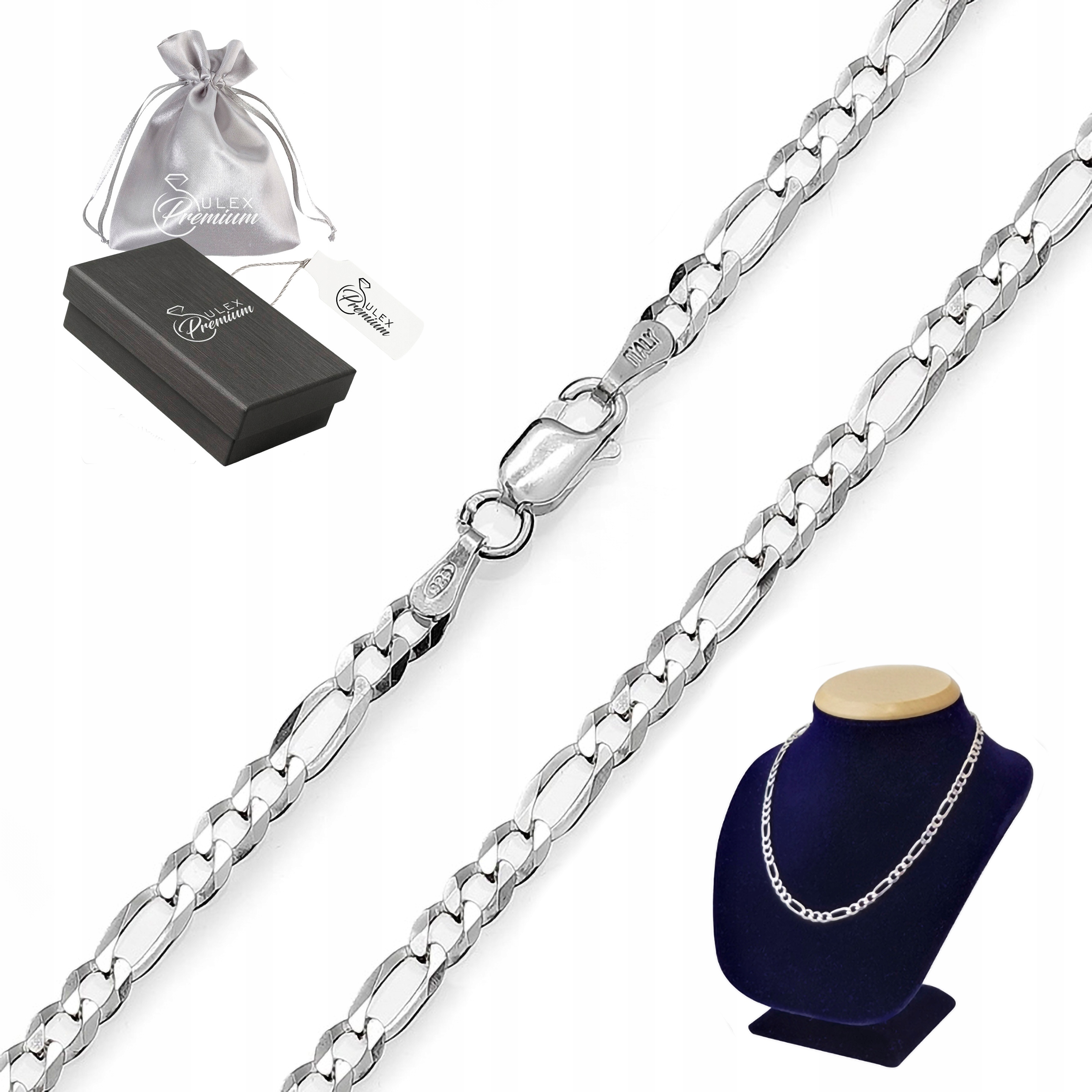 Dámský stříbrný řetízek Figaro Řetízek ryzost 925 Dárek Stříbro 45 cm x 2 mm