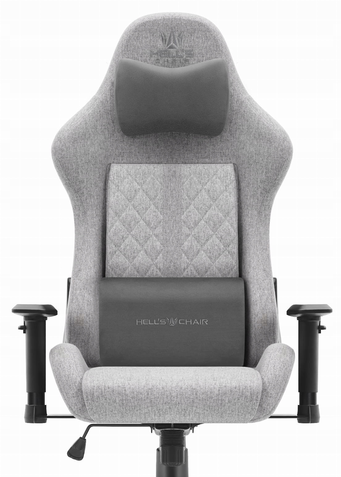Fotel Gamingowy Biurowy Obrotowy Hell's Chair HC-1006 Grey- Black Tkanina