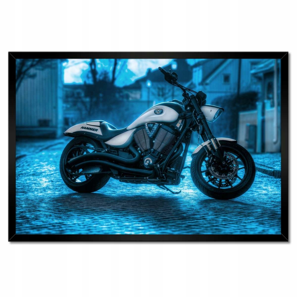 Plakáty v rámu 60x40 Hammer v tyrkysové barvě Motor