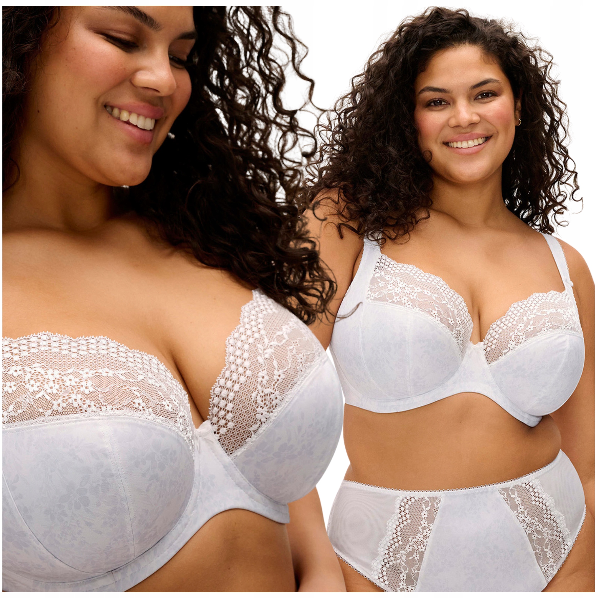 Podprsenka měkká, hladká, pohodlná, velké poprsí Elomi Lucie soft bílá44DD/100E