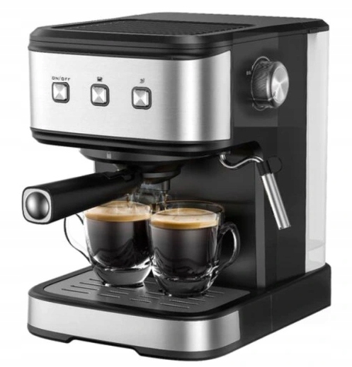 Ekspres Kolbowy Ciśnieniowy Espresso Intertek 850 W czarny