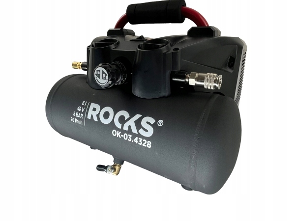 Rooks 20V Aq-one Kompresor 6L 1 Km 8 Bar 40 V, Komplet S Akumulátorom 2 X