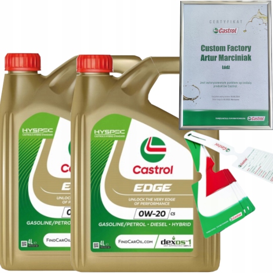 CASTROL EDGE 0W20 C5 8L DEXSOS1 GEN3 MB 229.71 STJLR.03.5006 + ZAWIESZKA