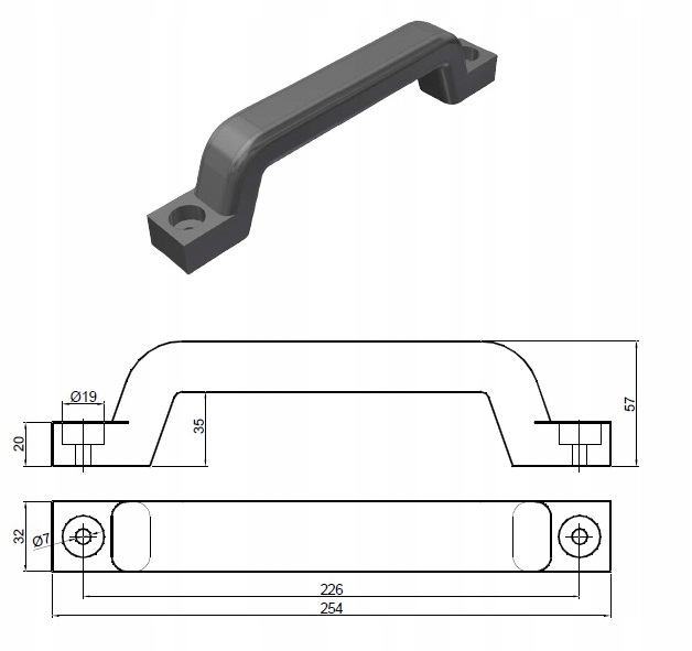 Uchwyt rączka manewrowa, uchwyt naburtowy Numer katalogowy części SUB27335